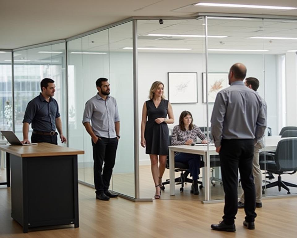 Kagu Solutions team discussing office design